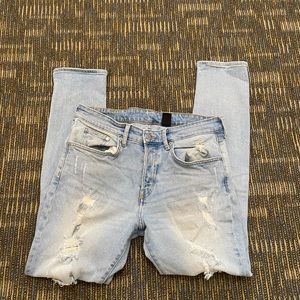 Mens light blue Denim jeans, Size 34